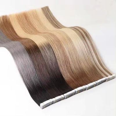 Unsichtbares Blondinenband in nahtlosen 100 menschlichen Haarverlängerungen Kinky gerade doppelt gezogenes rohes jungfräuliches Haar