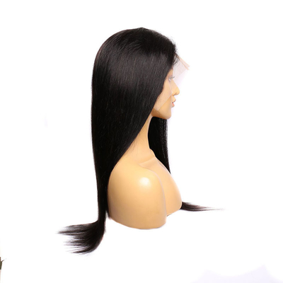 200% Knochendichte Gerade HD Natürliche Transparente Spitze Frontale Brasilianische menschliche Haare Perücken
