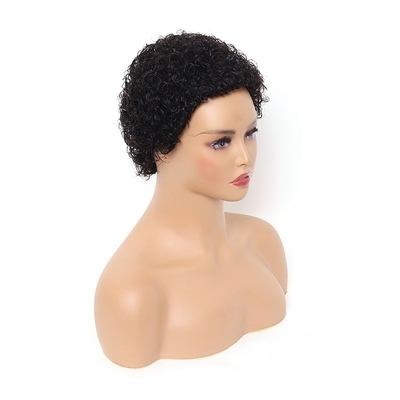 Kurze afro lockige brasilianische Haarmaschine hat eine Naturfarbe für schwarze Frauen gemacht