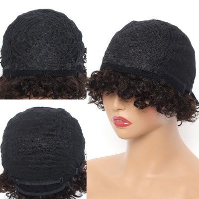 Kurze afro lockige brasilianische Haarmaschine hat eine Naturfarbe für schwarze Frauen gemacht