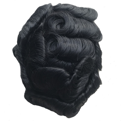 Natürliche schwarze Haare Toupee 6x8 Französisch Spitze Herrenhaar Patch Chinesisches Haar 110% Dichte