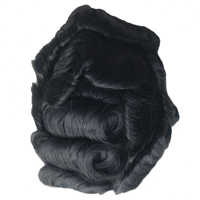 Natürliche schwarze Haare Toupee 6x8 Französisch Spitze Herrenhaar Patch Chinesisches Haar 110% Dichte