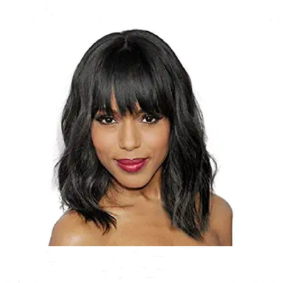 Keine Spitze Perücken Kurze Wasserewelle Brasilianische Remy Menschenhaare BOB Perücken für schwarze Frauen