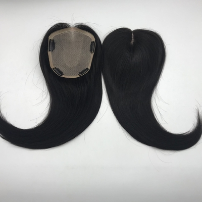 Frauen-Toupee aus gerader Seidenbasis mit Frontverschluss aus Schweizer Spitze und Haartopp