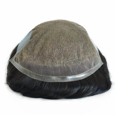 Handgefertigte menschliche Haarte Toupee für Männer Verarbeitungstechnik