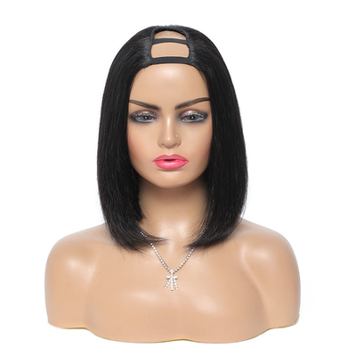 Peruanische Bob Perücken für schwarze Frauen Schwarze Farbe Remy Naturknochen gerade U-Teil Perücke lang