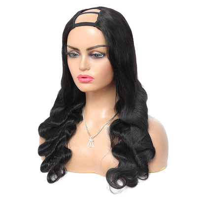 Peruanische Bob Perücken für schwarze Frauen Schwarze Farbe Remy Naturknochen gerade U-Teil Perücke lang