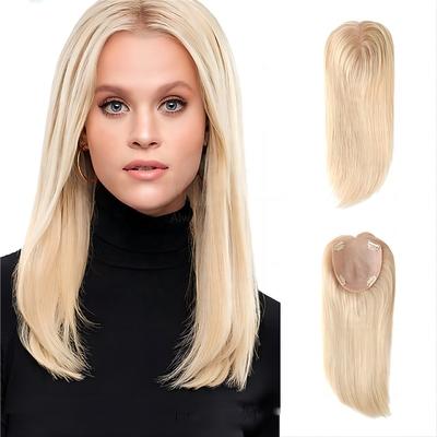 Europäisches Haar Vollkutikelfreier Teil Seiden-Basis-Clip In-Human-Haar-Topper für Frauen