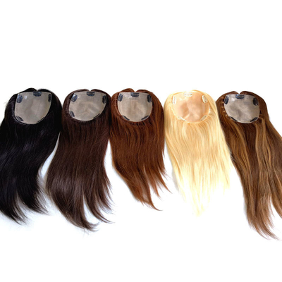 Vollhandgefertigt 2024 Trend Blond Remy Welle Locker europäischer menschlicher Haartopper für Frauen