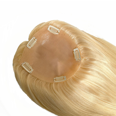 Vollhandgefertigt 2024 Trend Blond Remy Welle Locker europäischer menschlicher Haartopper für Frauen