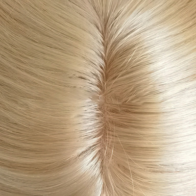 Vollhandgefertigt 2024 Trend Blond Remy Welle Locker europäischer menschlicher Haartopper für Frauen