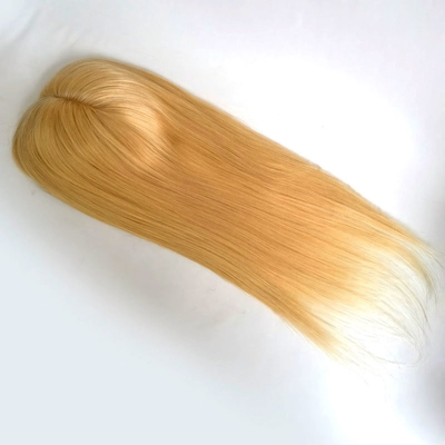 Vollhandgefertigt 2024 Trend Blond Remy Welle Locker europäischer menschlicher Haartopper für Frauen