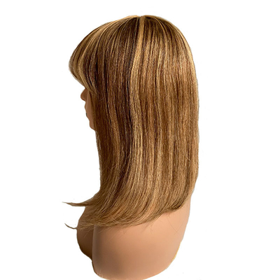 Kleberlose Bob Perücken 100% Remy menschliches Haar Keine Spitze Vorderseite P4/27 Brasilianische Gerade