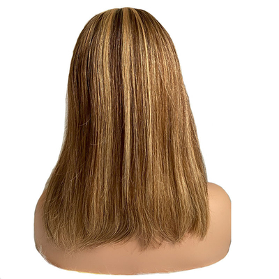 Kleberlose Bob Perücken 100% Remy menschliches Haar Keine Spitze Vorderseite P4/27 Brasilianische Gerade