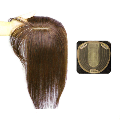 90% Dichte Gerade Toupee-Clip in natürliches menschliches Haar Topper Perücken für Frauen
