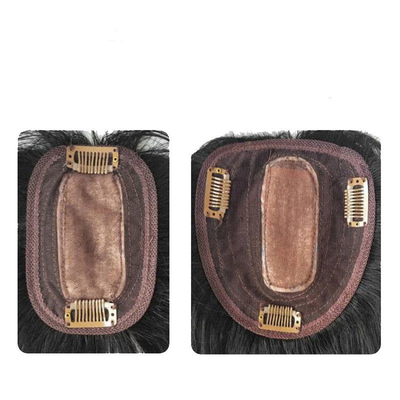 90% Dichte Gerade Toupee-Clip in natürliches menschliches Haar Topper Perücken für Frauen