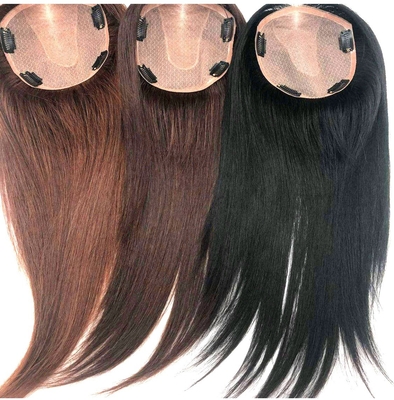 Seiden-Basis-Human-Haar-Toppers Spitzen-Toupee für Frauen Jungfrau-Haar-Rechte-Topper