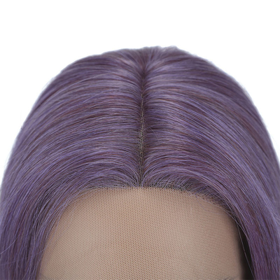 Rauch Lila Farbe Gerade Kurze Bob Perücken HD Spitze Frontale menschliche Haare für schwarze Frauen