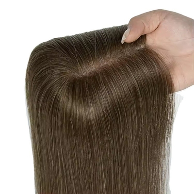 Europäische Frisur 14 Zoll Outlet Mono Topper für Frauen Menschenhaare
