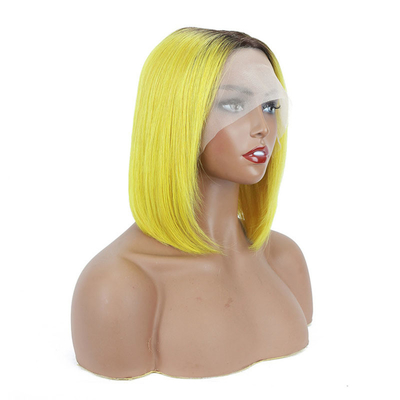 Roh Jungfrau Transparent HD Spitze Frontale menschliche Haare Perücke 100% Bob Perücke Remy Haare 250g-450g
