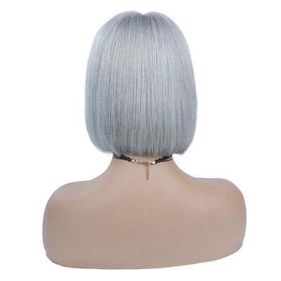Grüne Farbe brasilianische menschliche Haare Kurz Bob Perücken 10 Zoll mit Babyhaar und HD Spitze Frontal