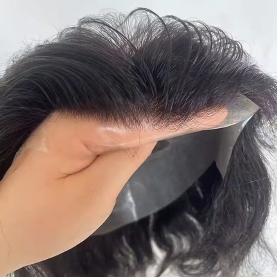 Fichte Haut-Toupee für Männer Europäisches Haar mit voll ausgerichteten Haaren