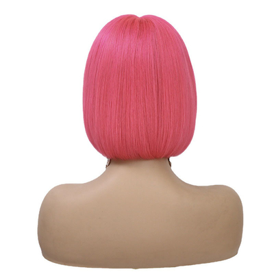 Gerade 10 Zoll Spitze Front Bob Perücken 250g-450g T Form Jungfrau menschliches Haar mit Baby Haar