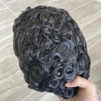 Vollkutikel 100% Jungfrau Kutikel Ausgerichtetes Haar Afro Toupee für schwarze Männer