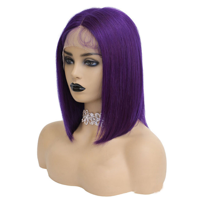 100% menschliche Haare brasilianische HD Spitze Frontal 8A 10A 12A Kurz grüne Bob-Wig mit Schweizer Spitze