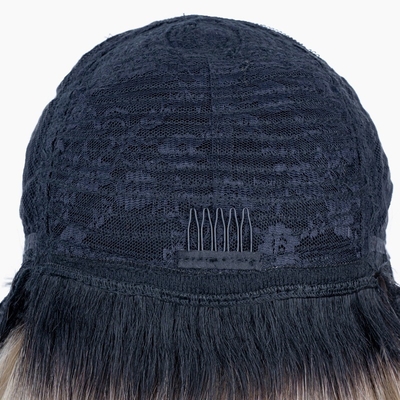 Maschinenfertigung von menschlichen Haaren Perücke T1B 613 Blonde Farbe Kurze gerade Perücke für schwarze Frauen
