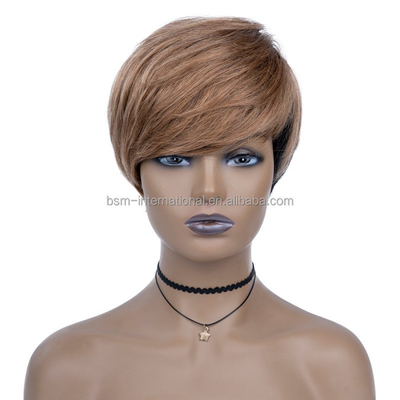 T1B/27 Farbe Vorplückte kurze menschliche Haare Perücken für schwarze Frauen Brasilianische Pixie Cut