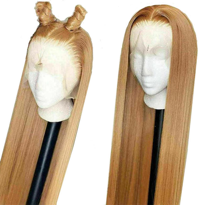 13*6 Spitze Frontale brasilianische Remy-Haare Vorplücke Vollhandgefertigt Lockerige Seidenwelle Perücke