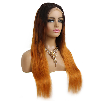 Erleben Sie die vollständige Nagelhaut Brasilianische menschliche Haare Spitze Front Wig T1B/4/30HL Ombre Farbe