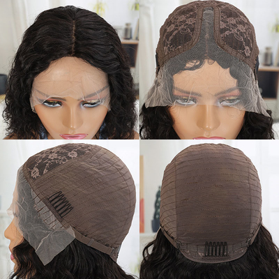 100% menschliches Haar Brasiliensche Spitze Front Perücke für schwarze Frauen Bob Style Kurzperücke