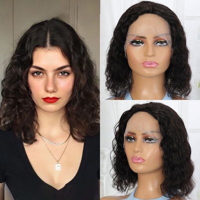 100% menschliches Haar Brasiliensche Spitze Front Perücke für schwarze Frauen Bob Style Kurzperücke