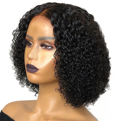 Remy Haare 180% Dichte Afro Kinky Locker 4*4/13*4/13*6 Spitze Frontal BOB Perücken für schwarze Frauen 250g-450g