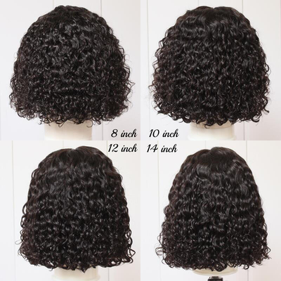 Remy Haare 180% Dichte Afro Kinky Locker 4*4/13*4/13*6 Spitze Frontal BOB Perücken für schwarze Frauen 250g-450g