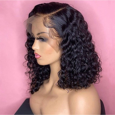 Remy Haare 180% Dichte Afro Kinky Locker 4*4/13*4/13*6 Spitze Frontal BOB Perücken für schwarze Frauen 250g-450g
