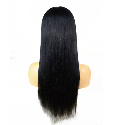 Natürliche, unverarbeitete Seide, gerade, voll handgebunden, HD, voll schweizerischer Spitze, Wig, Länge 10-24 Zoll