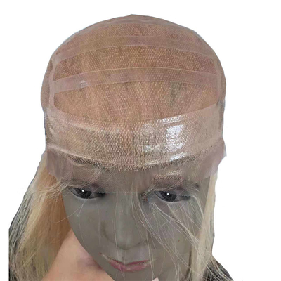 16-24 Zoll 613 Blonde Handgebundene PU Silizium Medizinische Perücken für weiße Frauen 100% menschliches Haar