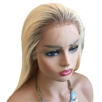 Weich und glänzend 613 Blonde Ombre Highlight Human Hair Handgebundene Perücke für europäische Frauen