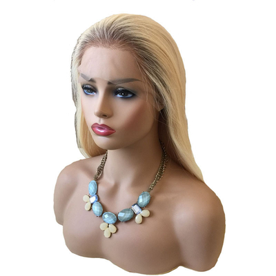 Weich und glänzend 613 Blonde Ombre Highlight Human Hair Handgebundene Perücke für europäische Frauen