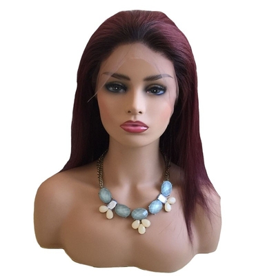100% menschliches Haar Brasiliener 99J Ombre Vollspitzenwig Schweizer 360 Spitzen Front 10-24 Zoll Transparent HD