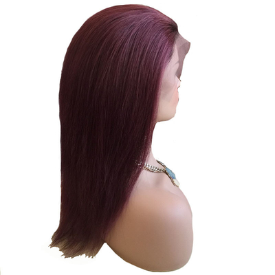 100% menschliches Haar Brasiliener 99J Ombre Vollspitzenwig Schweizer 360 Spitzen Front 10-24 Zoll Transparent HD