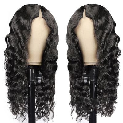 Loose Wave V Part Perücken Online mit natürlichen Haarlinien und vollmaschinell gefertigt