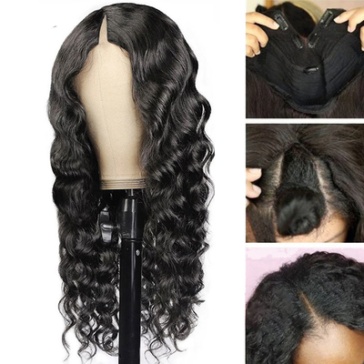 Loose Wave V Part Perücken Online mit natürlichen Haarlinien und vollmaschinell gefertigt