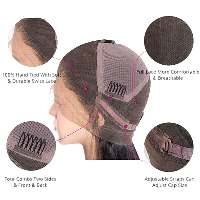 Alle Farben geeignet 250% Dichte HD Spitze menschliche Haare Perücken für schwarze Frauen Handgebunden