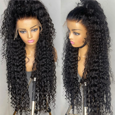 Rohindische Haare HD Spitze Frontale Perücken 360 Spitze Perücken für schwarze Frauen 10A 12A lockig