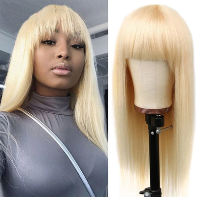 100% jungfräuliche Haarschicht ausgerichtet 613 Blondine Perücke für schwarze Frauen