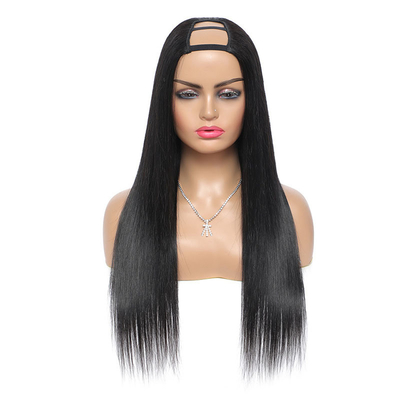150 Densität P4/30 Kleberlose Maschine U-Teil brazilische Haarparochie für schwarze Frauen